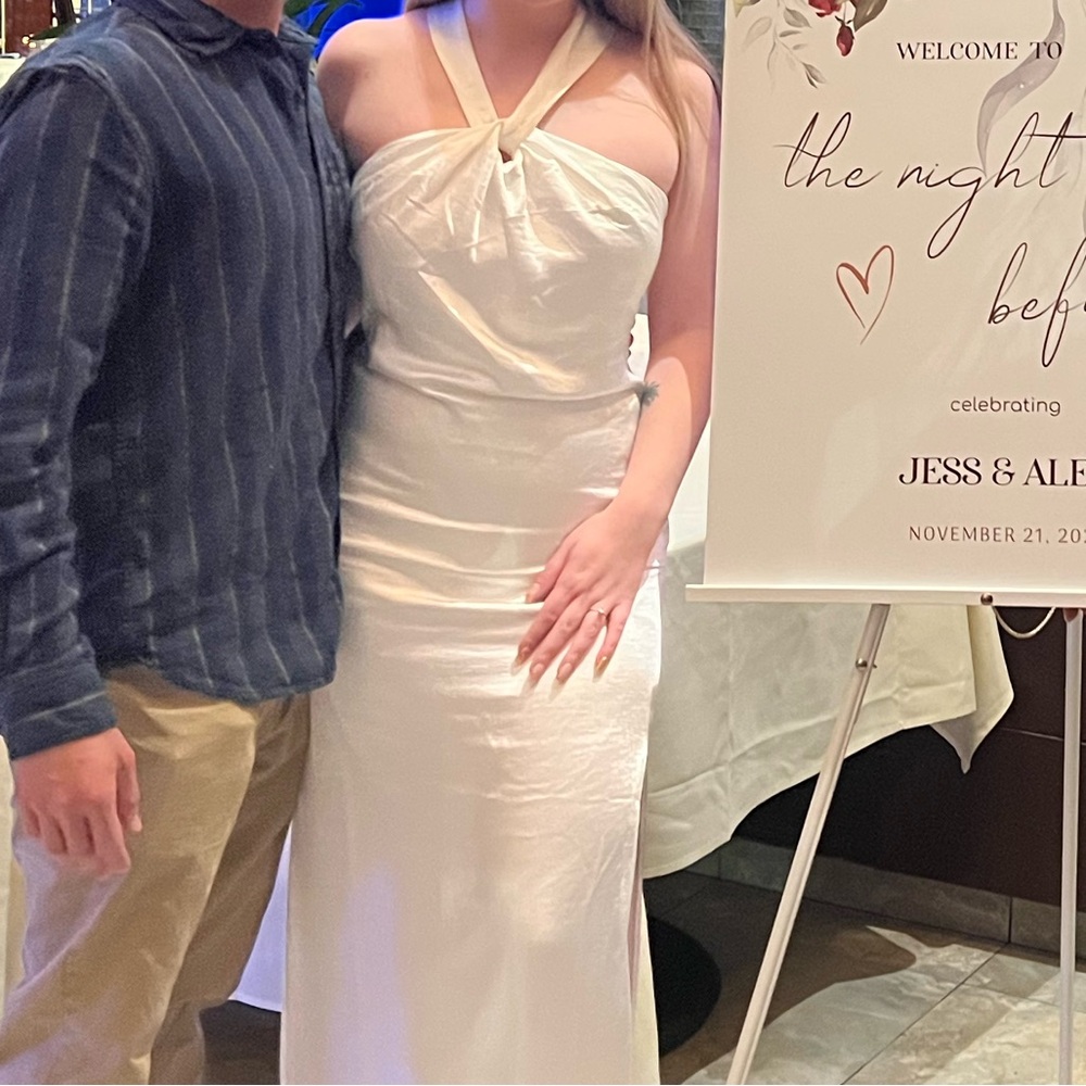 Endless Rose Ivory Satin Dress